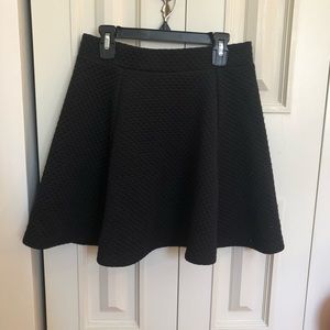 Black High Waisted Skater Skirt from H&M